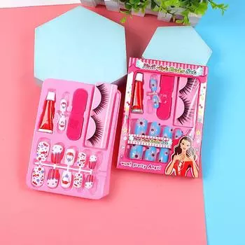 Лак для ногтей Пилочка для ногтей Детские мультяшные накладные ногти Полное покрытие Накладные ногти Накладные ресницы B