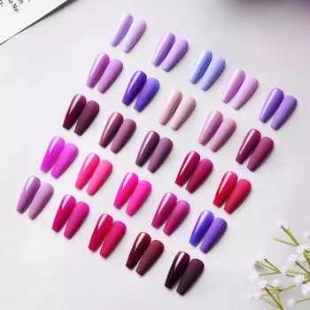 Лак для ногтей Purple Series, клей Nude Grape Purple, несмываемый клей для ногтей для салонов красоты
