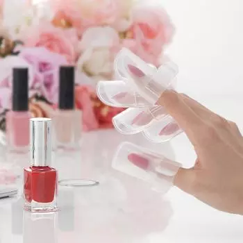 Лак для ногтей Размазывание или зажимы Гель для ногтей Сушка рукава для пальцев Обертывание ive Cover Быстросохнущие ногти Аксессуары для укладки One Size белый