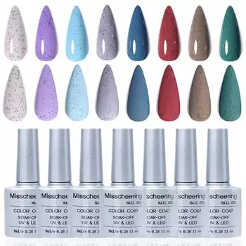 Лак для ногтей с морской солью и песком Популярный цветной коралловый клей для фототерапии Клей для лака для ногтей Маникюрный салон