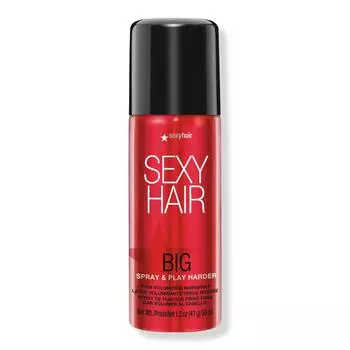 Лак для волос Sexy Hair Travel Size Big Sex лак для придания объема Play Harder Firm, 1,5 унции