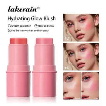 Lakerain Hydra Blush Натуральные стойкие водостойкие румяна-стик Queen Barbie Powder Blush Stick 01#