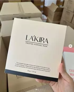 LAKIRA PRESTIGE HYDROGEL MASK 43g x 4ea, Anti-Aging, Moisturizing, Korean Cosmetics, Kbeauty, sample
