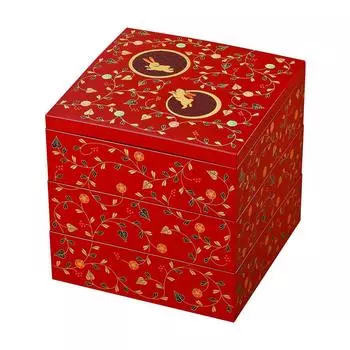 Лакированная арабеска Maeju, кролик, тяжелая красная 6,5, трехъярусная 8R-313