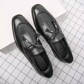 Лакированная кожа модные мужские туфли без застежек повседневная мужская обувь кожаные легкие мужские мокасины удобные балетки размер 38-46 38