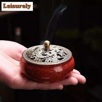 Лакированная курильница серии Craft, ароматерапевтическая печь в виде китайского дракона и феникса, держатель для курильницы из сандалового дерева и агарового дерева