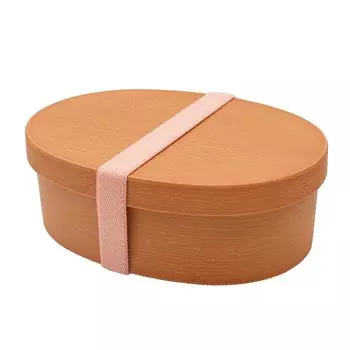 Лакированная посуда Mitani Yamanaka, лакированная коробка для бенто Yamanaka, одноуровневая антибактериальная коробка для ланча, 550 мл, подходит для микроволновой печи, можно мыть в посудомоечной машине, овальная форма в стиле Wappa