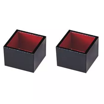 Лакированная посуда Wakaizumi Lacquerware Kappo Lacquerware 5 квадратов Kurouchi Vermillion Набор из 2 шт. 1-458-1