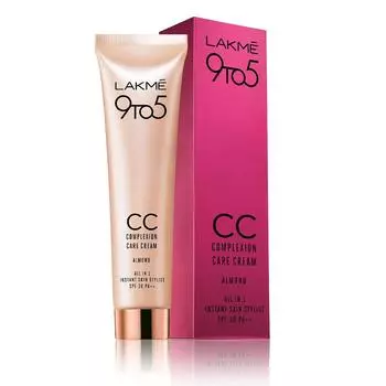 Lakme 9 To 5 Complexion Care Face CC Cream, SPF 30, маскирует темные пятна и недостатки, 30 г Almond, 30g