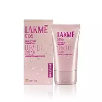 Lakme Lumi Cream - Крем для лица с увлажняющим эффектом + хайлайтер, обогащенный ниацинамидом и гиалуроновой кислотой - Dewy Rose, 30 г