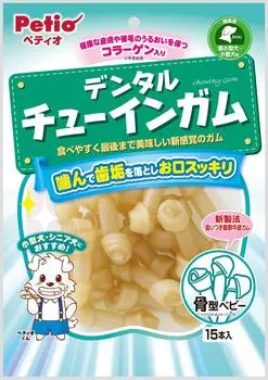 Лакомства для собак Petio жевательная резинка Petio Dental в форме косточки для малышей 15 штук
