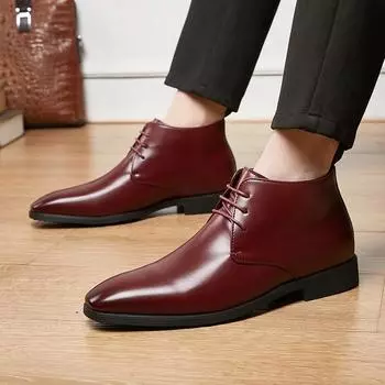 Лаконичный стиль мужские ботинки челси черные модные деловые туфли деловые туфли ручной работы из китайской кожи большой размер 48 6.5