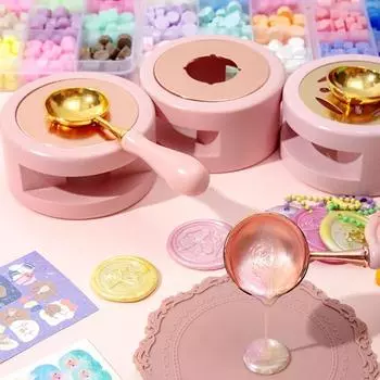 Лаковое уплотнение, полный набор, винтажная печь из цельного дерева с ложкой, печь для плавления воска, принадлежности для рукоделия «сделай сам» белый