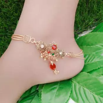 Лакш Золотые Красные Ножные Пары