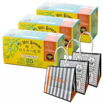 Lakshimi Premium Honey Tea Honey Lemon Tea 3 коробки в наборе с 3 бумажными пакетами для подарков
