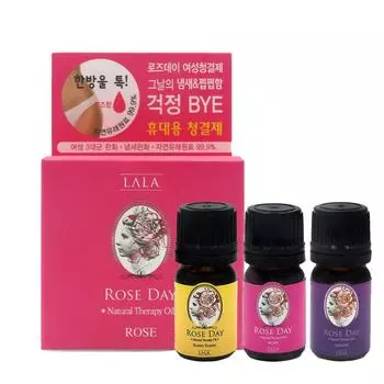 Lala Rose Day Oil Inner Perfume 5 мл аромат розы + аромат иланг-иланга + аромат жасмина, 1 набор