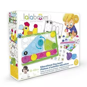 Lalaboom Baby Toy Color Matching Puzzle Twist and Fit Pegboard 21 Piece BL710 Оригинальный продукт