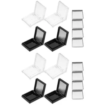 LALAFINA 8 Pieces Eyeshadow Case Empty Eyeshadow Palette Case Powder Eyeshadow Case Eyeshadow Handmade DIY Eyeshadow Box Aluminum Palette Empty Makeup