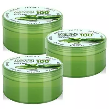 Lalapoli Aloe Vera 100% успокаивающий гель, 300 мл, 3 шт.
