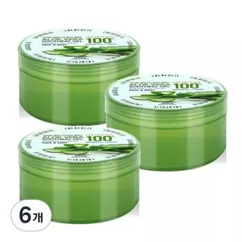 Lalapoli Aloe Vera 100% успокаивающий гель, 300 мл, 6 шт.