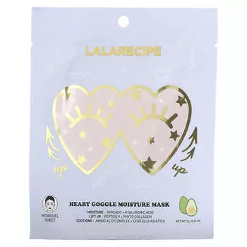 Lalarecipe, увлажняющая косметическая маска Heart Goggle, 1 лист, 7 г (0,24 унции)
