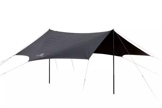 LALPHA Hermes TC BK Polycotton Tarp 445cm x 395cm TC Material Light Shielding Heat Shielding Flame Retardant Black Camp