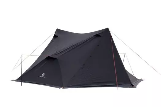 LALPHA Odessa TC BK Tent Polycotton Two Pole Shelter for People All Seasons Skirt Equipped Black Camp 4-6
