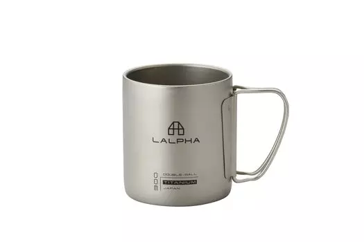 LALPHA титановая двойная кружка 300 мл для улицы из титана, сохраняющая тепло и холод, легкая складная ручка Tsubame-Sanjo MG-300T