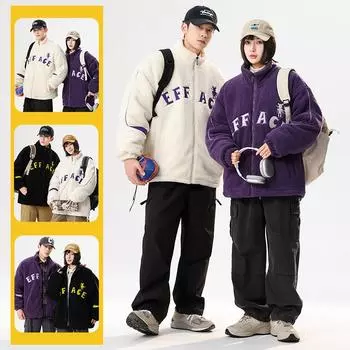 Lamb Wool Coat Winter Couple Cardigan Jacket Winter Thickened Couple Versatile Fashionable Jacket BL3966 M