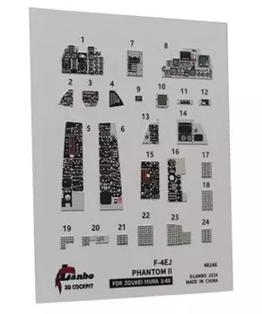 Lambo Models Interior 3D Decal Пластиковая модель Decal LNB48166 1/48 F-4EJ (для Zoukei-mura) (Самолет)