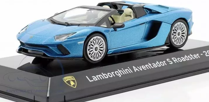 Lamborghini Aventador Mini Car LAMBORGHINI AVENTADOR S Spider 2017 с кейсом 1/43 (Синий металлик) [элемент] синий