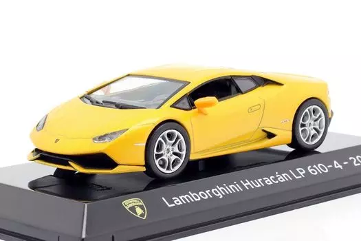 Lamborghini minicar Huracan LAMBORGHINI HURACAN 2014 with clear case 1/43 LP610-4 (yellow) [item] жёлтый