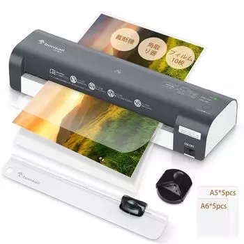 Ламинатор Bonsaii A3 Режущая машина Угловой резак В комплект входят 10 листов пленки Предотвращение замятия бумаги Оснащен 3 режимами До A3 Совместимость с пленкой