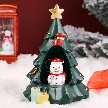 Lamp Night Button Cell Powered Cartoon Cute Christmas Tree Shaped Lights Snowman 13cm