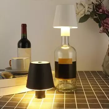 Лампа 3 цвета, яркость, регулируемая, аккумуляторная, беспроводная, с сенсорным управлением, настольная лампа, домашний офис, бар чёрный