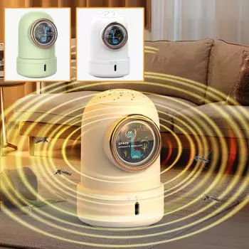 Лампа электрическая ловушка для комаров, светильник для насекомых в помещении и на открытом воздухе, истребитель комаров для борьбы с мухами, всасывающий вентилятор бежевый