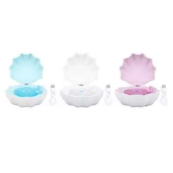 Лампа-динамик Shell, музыкальный проекционный динамик, мощный бас, миниатюрный настольный портативный динамик для дома Blue