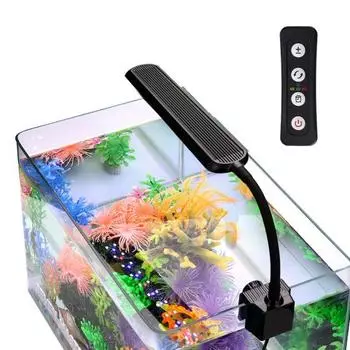 Лампа для аквариума с регулируемой яркостью, мягкий свет, светодиодный светильник для аквариума, освещающий водные растения, домашний светильник