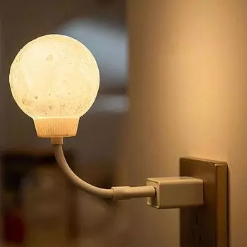 Лампа для чтения Moon с голосовым управлением и гибкой стойкой - регулируемая яркость и цветовая температура, идеально подходит для установки у кровати или в общежитии, лампа для спальни