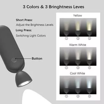 Лампа для чтения на шею «Книга», гибкая, сгибающаяся на 360° лампа на шею, идеально подходит для чтения, вязания, кемпинга, охоты, ремонта