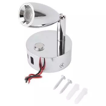 Лампа для чтения в автофургоне с USB-портом, матовая, 3-цветная температура, сенсорный переключатель с регулировкой яркости, настенное бра для чтения в автофургоне