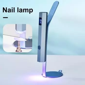 Лампа для ногтей с подставкой, гелевая лампа для ногтей с магнитной головкой, регулируемая УФ-светильник для ногтей для домашнего салона, маникюра, путешествия, сушилка для ногтей фиолетовый