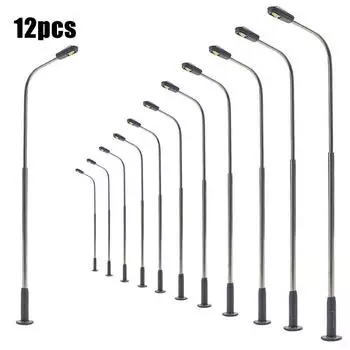 Лампа для поезда, фонарный столб, 14 см, металлическая модель, макет железной дороги, масштаб 1:75 Горячий с одной головкой