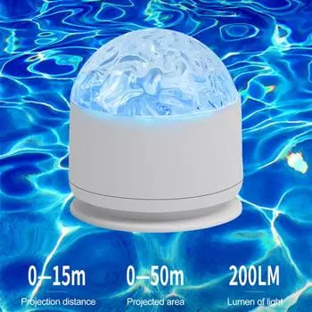 Лампа для проектора с пультом дистанционного управления, суперяркая, 16 цветов, 4 режима вспышки, перезаряжаемая светодиодная лампа для проектора звездного неба A