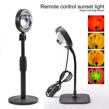 Лампа для проектора заката с регулируемой яркостью, освещение из АБС-пластика Straight peen