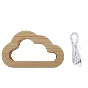 Лампа для резьбы по дереву, деревянная полая конструкция, питание от USB, встроенный светодиодный 3D-ночник, офисный домашний декор для стола