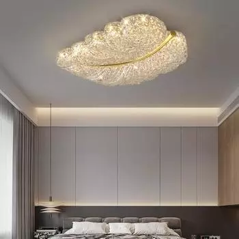 Лампа для спальни полного спектра для ухода за глазами, креативные современные минималистичные художественные полностью медные лампы для комнаты Diameter-33cm