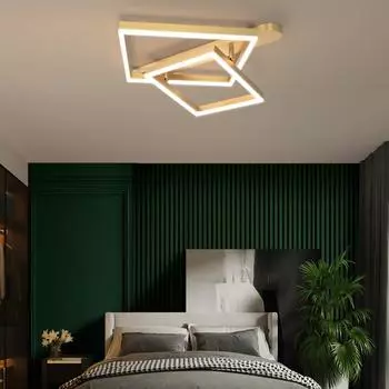 Лампа для спальни, потолочный светильник, современный простой светильник для комнаты, светодиодные лампы и фонари Diameter -40cm чёрный