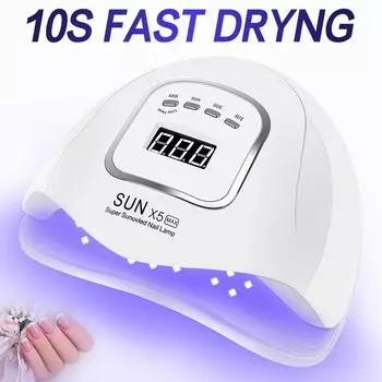 Лампа для сушки ногтей 90 Вт, 10 s для быстрого высыхания гель-лака, 45 светодиодов, лампа для сушки ногтей, лампа-сушилка с умным сенсором, инструмент для маникюра Nair Art зелёный