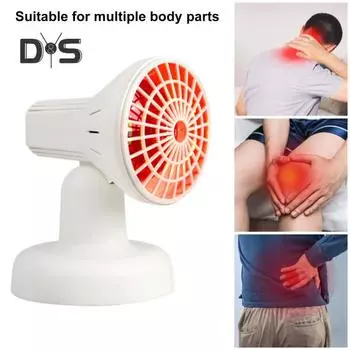 Лампа для терапии красного света от болей в теле, кожи, штепсельная вилка стандарта США. Инфракрасная фототерапия. Регулируемый угол. Улучшает кровообращение. Снимает боль в мышцах. Красный свет. US Plug